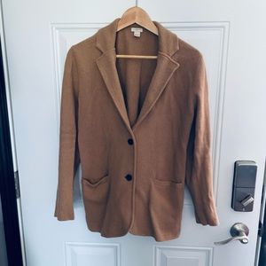 J crew factory tan sweater blazer size medium